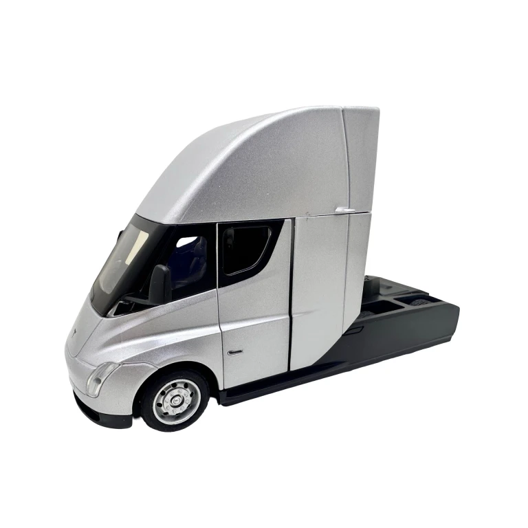 Macheta Tesla Semi gri 1:32 replica metal usi deschise sunet si lumini resort