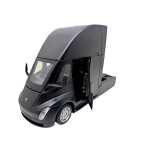 Macheta tir Tesla Semi cenusie 1:32 replica metal usi deschise sunet si lumini resort - imagine 9