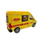 Macheta Mercedes Sprinter DHL Express 1:30 replica metal usi deschise sunete lumini resort - imagine 7