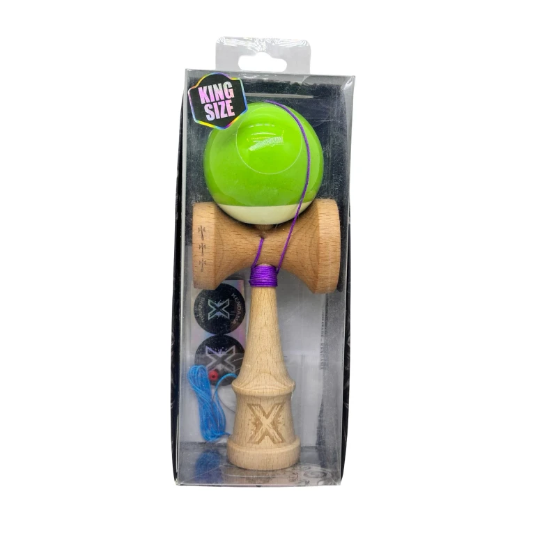 Jucarie Kendama King Size Originala din lemn joc indemanare bila cu snur