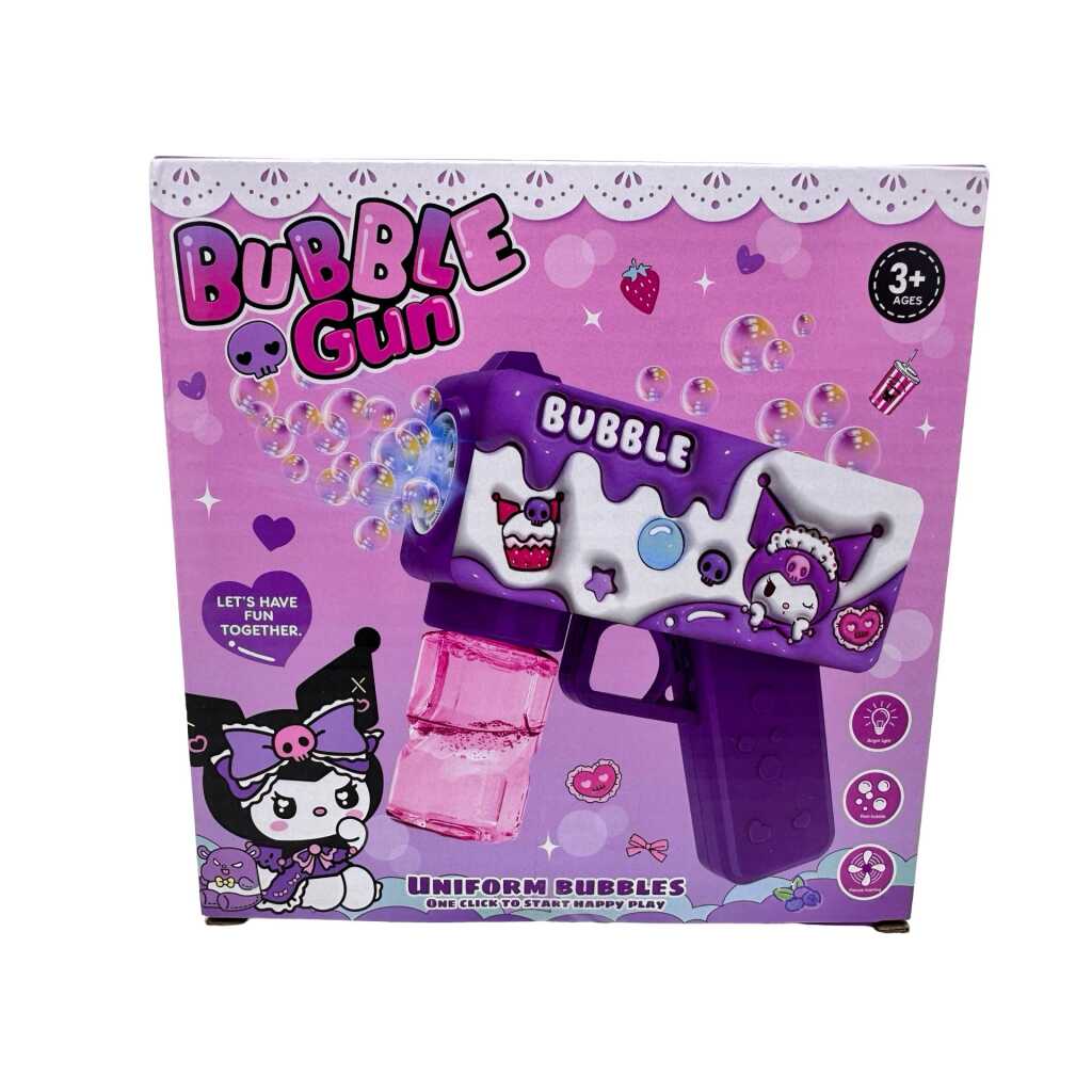 Pistol de baloane automat cu lumini si lichid bubble gun Kuromi