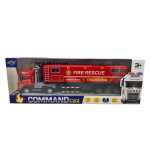 Camion pompieri cu semiremorca 1:24 replica metal lumini si sunete Fire Rescue Command