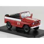 Macheta UAZ 469 pompieri 1:24 replica metal decapotabila