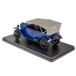 Macheta auto clasica cabrio Nami 1927 albastra 1:24 replica metal - imagine 3