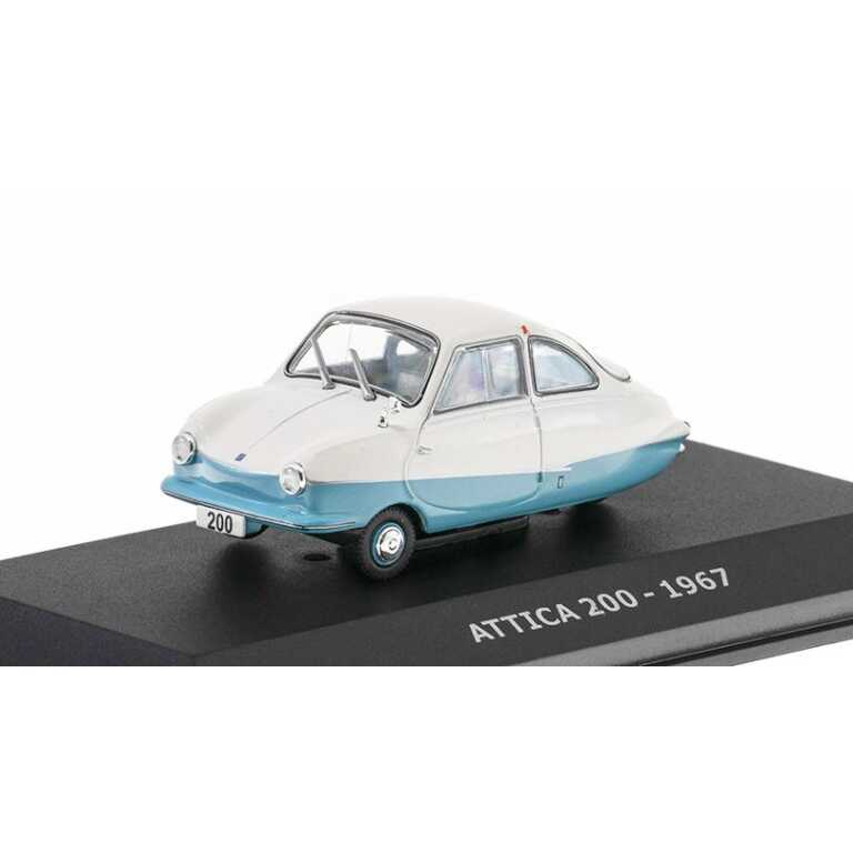 Macheta Attica 200 1967 alb albastra 1:43 replica metal die-cast