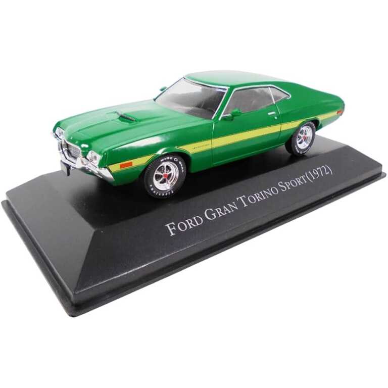 Macheta Ford Gran Torino Sport 1972 1:43 replica metal verde