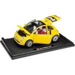 Macheta Fiat 500 Motormax 2009 1:24 replica metal galben - imagine 4
