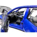 Macheta Mitsubishi Lancer Evo 9 albastru 1:24 replica metal lumini si sunete deschide usi capota si portbagaj - imagine 19