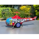 Elicopter Salvare Rescue S-54 Jucarie Mecanica din Metal cu Cheita Stil Retro Vintage