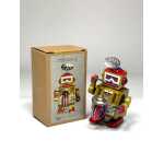 Robotel Tobosar Gold 10 cm Jucarie Mecanica din Metal cu Cheita Stil Retro Vintage