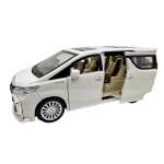 Macheta Toyota Alphard Executive Lounge alba 1:24 telecomanda replica metal lumini si sunete usi laterale electrice - imagine 6