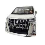 Macheta Toyota Alphard Executive Lounge alba 1:24 telecomanda replica metal lumini si sunete usi laterale electrice - imagine 7