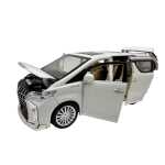 Macheta Toyota Alphard Executive Lounge alba 1:24 telecomanda replica metal lumini si sunete usi laterale electrice - imagine 10