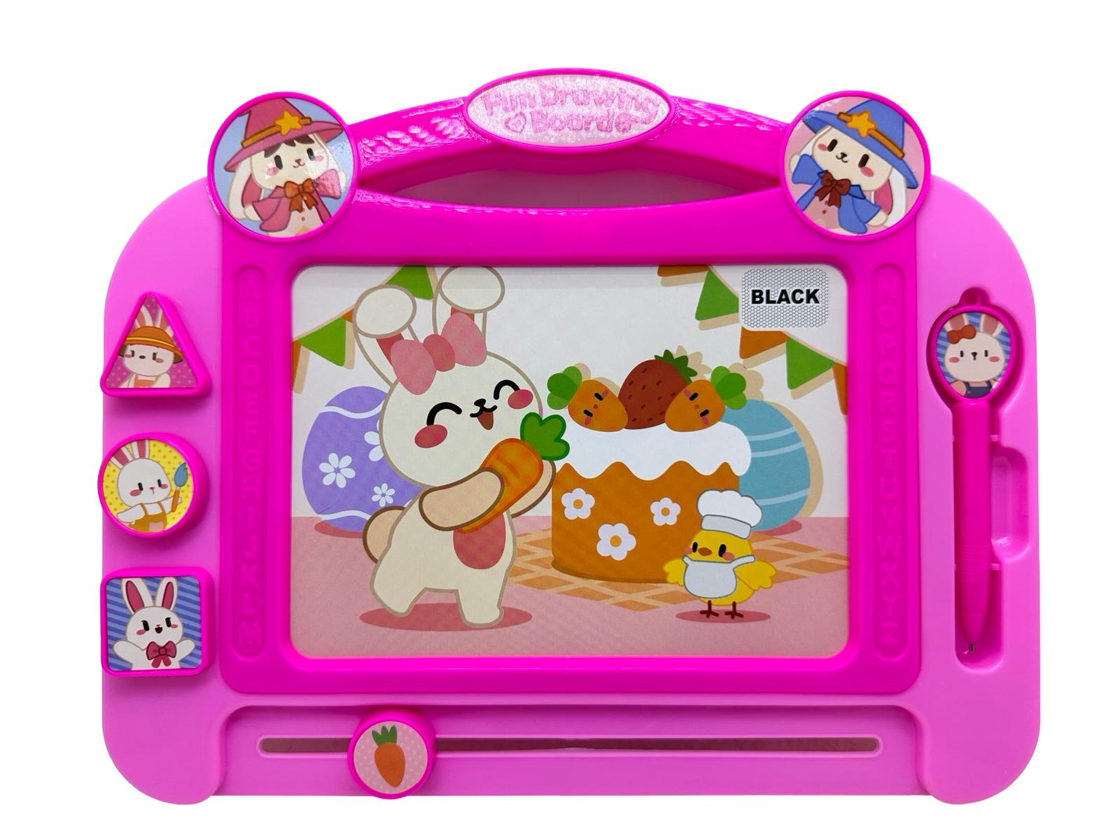 WhatsApp Image 2026-04-30 at 12.39.55 (3) Tablita de desen magnetica roz pentru copii cu stilou si forme distractive