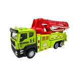 Macheta camion pompa beton 17 cm metal si plastic brat extensibil roti functionale sunet si lumini - imagine 3