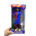 Figurina Lamine Yamal fotbalist 22 cm echipament Barcelona cu accesorii