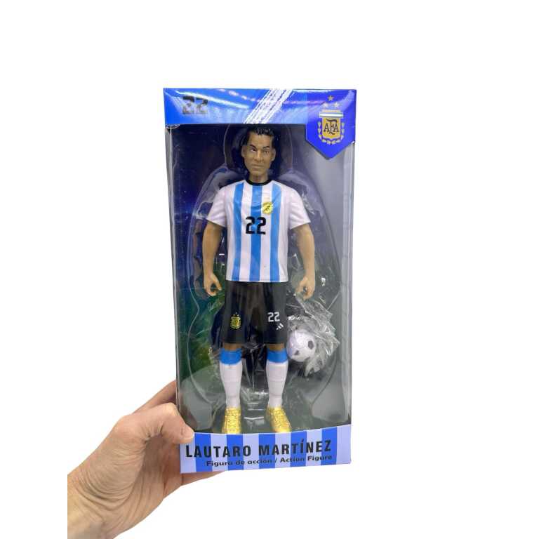 Figurina Lautaro Martinez fotbalist 22 cm echipament Argentina cu accesorii