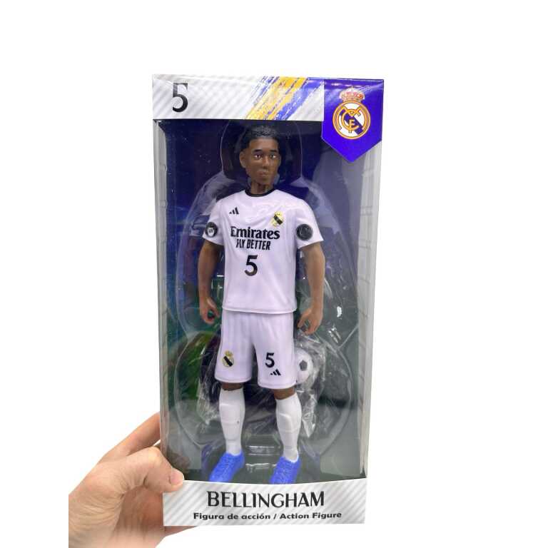 Figurina Bellingham fotbalist 22 cm echipament alb Real Madrid cu accesorii