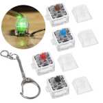 Breloc tastatura mecanica mini RGB lumini LED antistres clicky Korbi fidget toy 10cm - imagine 5