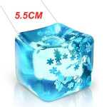 Jucarie antistres cub gel transparent cu fulgi zapada elastic squishy senzorial overtang - imagine 4