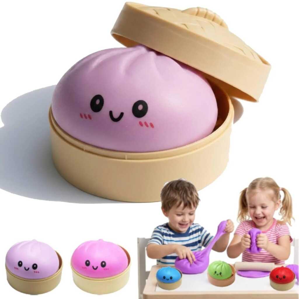 Jucarie antistres bao dumpling squishy glow in dark cu cutie