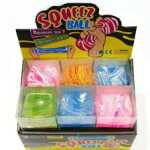 Jucarie antistres cub gel marmorat elastic squishy multicolor - imagine 3