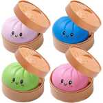 Jucarie antistres bao dumpling squishy glow in dark cu cutie - imagine 5
