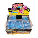 Jucarie antistres cub gel transparent cu fulgi zapada elastic squishy senzorial overtang - imagine 6