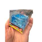 Jucarie antistres cub gel transparent cu fulgi zapada elastic squishy senzorial overtang - imagine 7