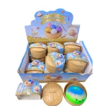 Jucarie antistres bao dumpling multicolor neon squishy cu cutie - imagine 3