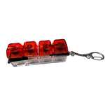 Breloc tastatura mecanica mini RGB lumini LED antistres clicky Korbi fidget toy 10cm - imagine 6