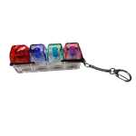 Breloc tastatura mecanica mini RGB lumini LED antistres clicky Korbi fidget toy 10cm - imagine 8