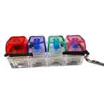 Breloc tastatura mecanica mini RGB lumini LED antistres clicky Korbi fidget toy 10cm - imagine 9