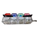 Breloc tastatura mecanica mini RGB lumini LED antistres clicky Korbi fidget toy 10cm - imagine 11
