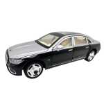 Macheta metal Mercedes Maybach S Class negru argintiu 1:24 telecomanda deschidere electrica usi capota portbagaj lumini si sunete - imagine 4