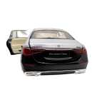 Macheta metal Mercedes Maybach S Class negru argintiu 1:24 telecomanda deschidere electrica usi capota portbagaj lumini si sunete - imagine 5