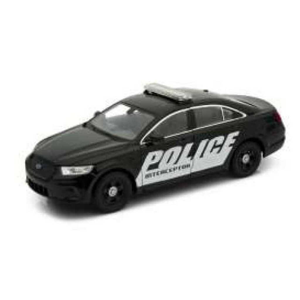 Macheta 2013 Ford Police Interceptor 1:24 replica metal Negru Alb