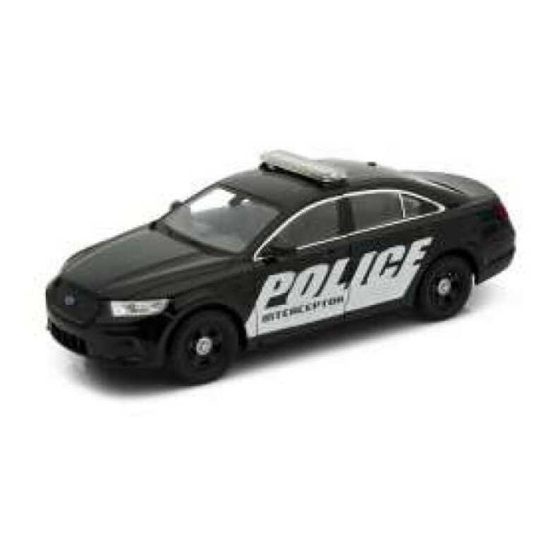 Macheta 2013 Ford Police Interceptor 1:24 replica metal Negru Alb