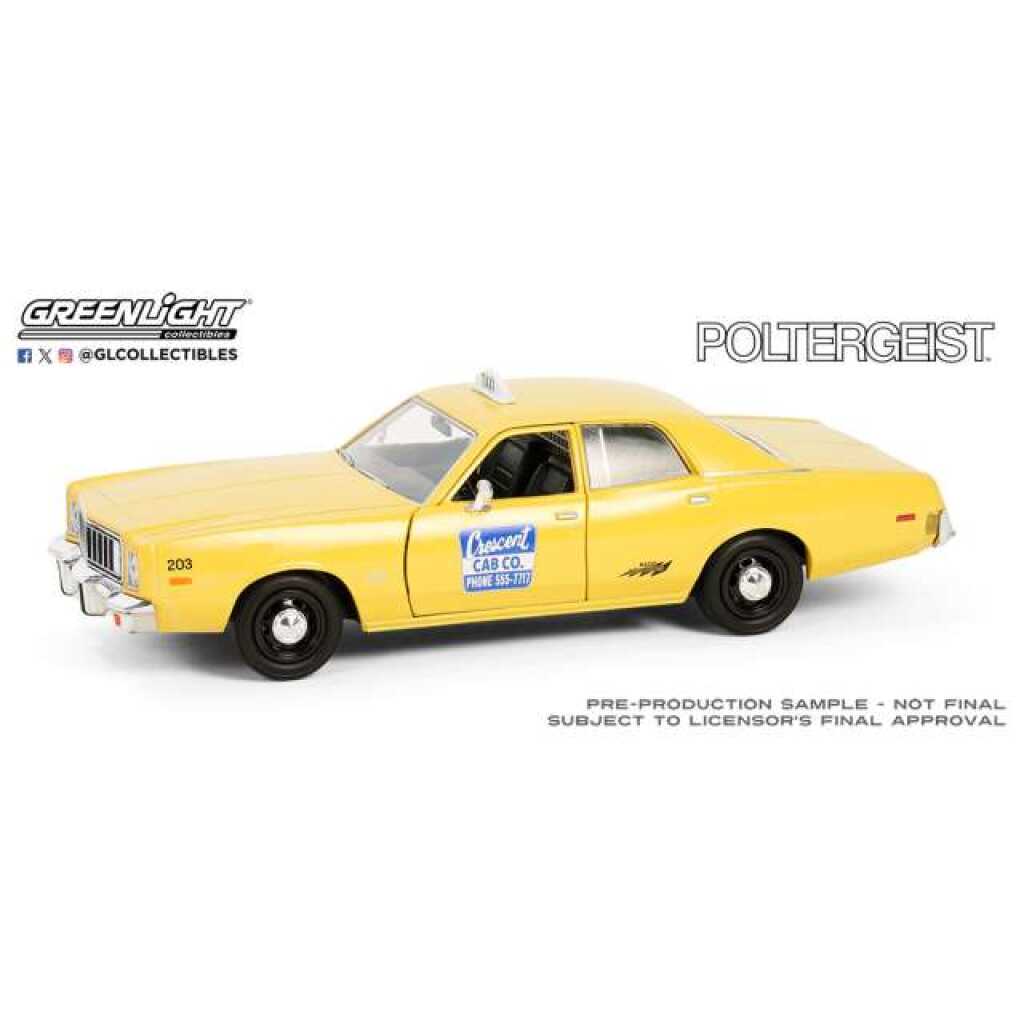 Macheta 1975 Plymouth Fury Poltergeist 1:24 replica metal Galben