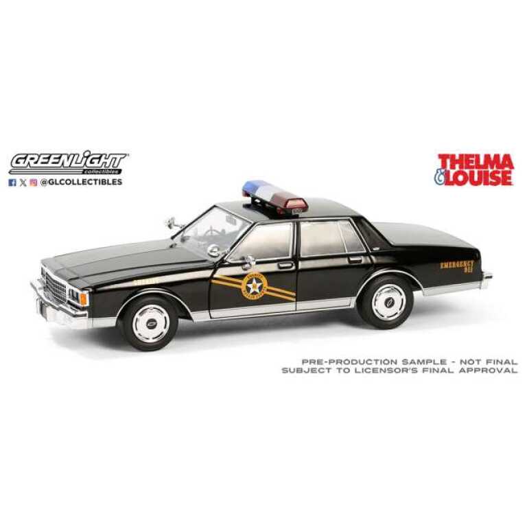 Macheta 1981 Chevrolet Caprice Classic Thelma And Louis 1:24 replica metal Negru Argintiu