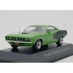 Macheta 1971 Plymouth Hemi Cuda 1:43 replica metal Verde Negru