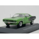 Macheta 1971 Plymouth Hemi Cuda 1:43 replica metal Verde Negru