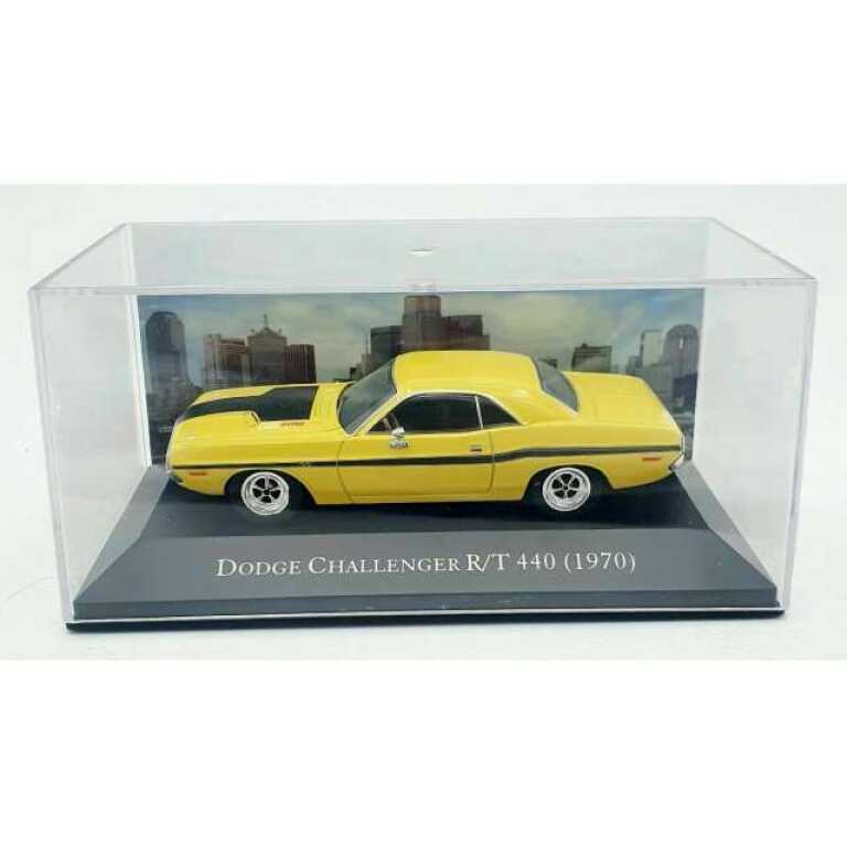 Macheta 1970 Dodge Challenger RT 440 1:43 replica metal Galben Negru