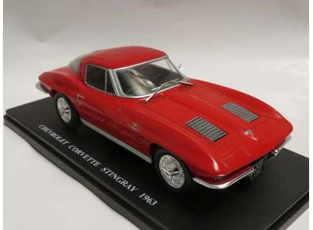 Macheta 1963 Chevrolet Corvette Stingray 1:24 replica metal Rosu Macheta 1963 Chevrolet Corvette Stingray 1:24 replica metal Rosu