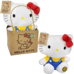 Jucarie de Plus Hello Kitty Salopeta Albastra in Punga de Cadou 27 cm