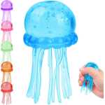Minge Squishy Meduza Antistres mare 12cm cu Gel si Sclipici colorat
