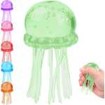 Minge Squishy Meduza Antistres mare 12cm cu Gel si Sclipici colorat - imagine 8