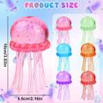 Minge Squishy Meduza Antistres mare 12cm cu Gel si Sclipici colorat - imagine 5