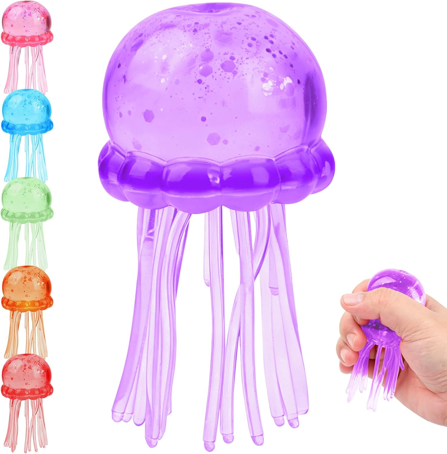71eqnXCtoBL._AC_SL1500_ Minge Squishy Meduza Antistres mare 12cm cu Gel si Sclipici colorat