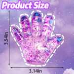 Palma-Mana Antistres Squishy cu Sclipici colorat senzoriala pentru copii si adulti 10cm - imagine 7